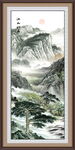 竖幅山水画