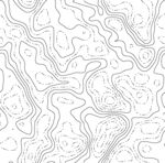 手绘山线条