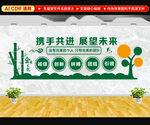 团队文化墙携手共进展望未来