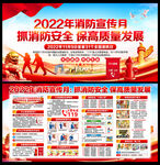 2022年消防宣传月展板