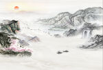 水墨山水画
