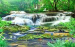 山水画瀑布