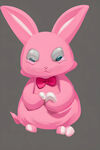 手绘粉色兔子