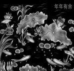 荷花灰度图图片