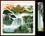 国画迎客松山水装饰画