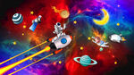 卡通星空宇航员