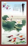 荷花鲤鱼图