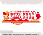 百年大计 教育为本 校园文化墙
