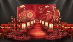 中式红色迎宾区