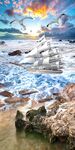 沙滩海景玄关