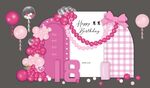 玫红色18岁生日