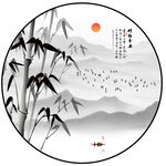 水墨竹子装饰画