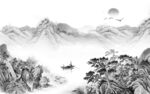 中国风新款沙发山水 Tif分层
