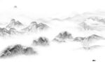 现代 极简灰色山水 tif分层