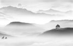 人气 高清灰色山水 TiF分层