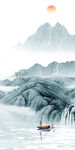 现代 山水中式玄关 TIF分层
