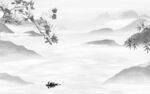 水墨 简约灰色山水 TIf分层