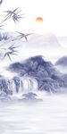 大气 高端玄关山水 tiF分层