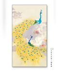 孔雀抽象装饰画