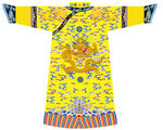 江崖海水纹火焰祥云团花黄滚龙袍