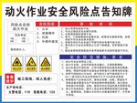 动火作业安全风险告知牌图片