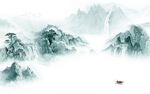 新款 别墅山水墙画 tif分层