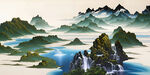 浮世绘山水画