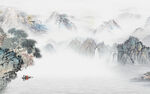 最新 爆款山水墙画 tif分层