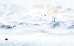 大气 爆款山水墙画 tif分层