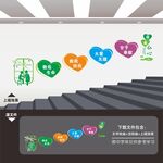 医院楼梯楼道文化墙