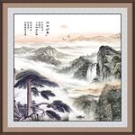 迎客松国画