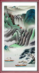 竖幅山水画
