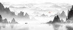 水墨山