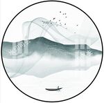 圆形山水画