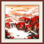 聚宝盆山水画