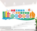 文明创建文明城市社区文化墙