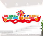 校园关爱未成年人文化墙设计