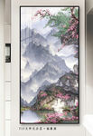 玄关抽象山水画