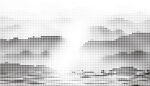大幅激光镂空山水