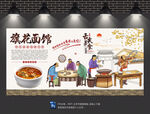旗花面背景墙