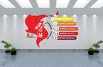 红色党建五个引领文化墙