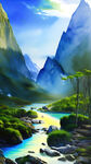 山间小溪