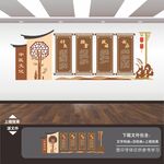 中式中国风古典中医院文化墙展板