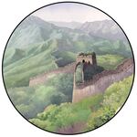 圆形山水画