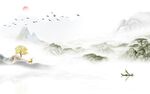 客厅 中式新款山水 tif分层