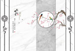 灰白根大理石背景墙 兰花图片