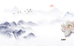 极简 意境山水新画 TIF分层