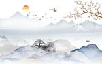 高清 客厅山水背景 TIf分层