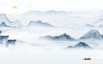 高端 中式新山水画 TIf分层