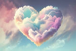 心形云朵